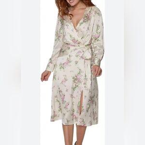 Sage Collective Floral Wrap Midi Dress Size 14 NWT (5611)
